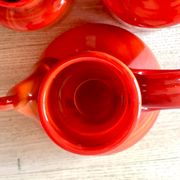 Set vases and coffee maker orange Moorish Vieil