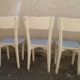 Set of 6 chairs sitting painted bentwood 1950s formica