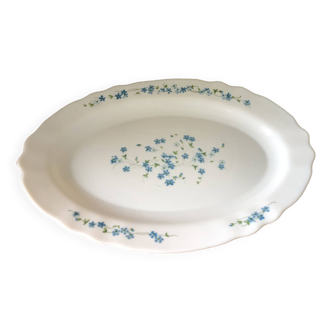 Vintage Arcopal Véronica Myosotis oval dish