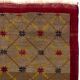 Vintage Hand-Knotted Turkish Karapinar Rug with Lattice Design in Brown, Red and Yellow, 100% Wool