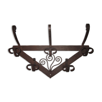 Art deco wall coat rack