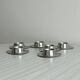Set of 6 brushed stainless steel egg cups