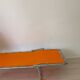 Orange and metal deckchair 1970