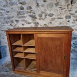 Oak sliding door wardrobe, 1920s