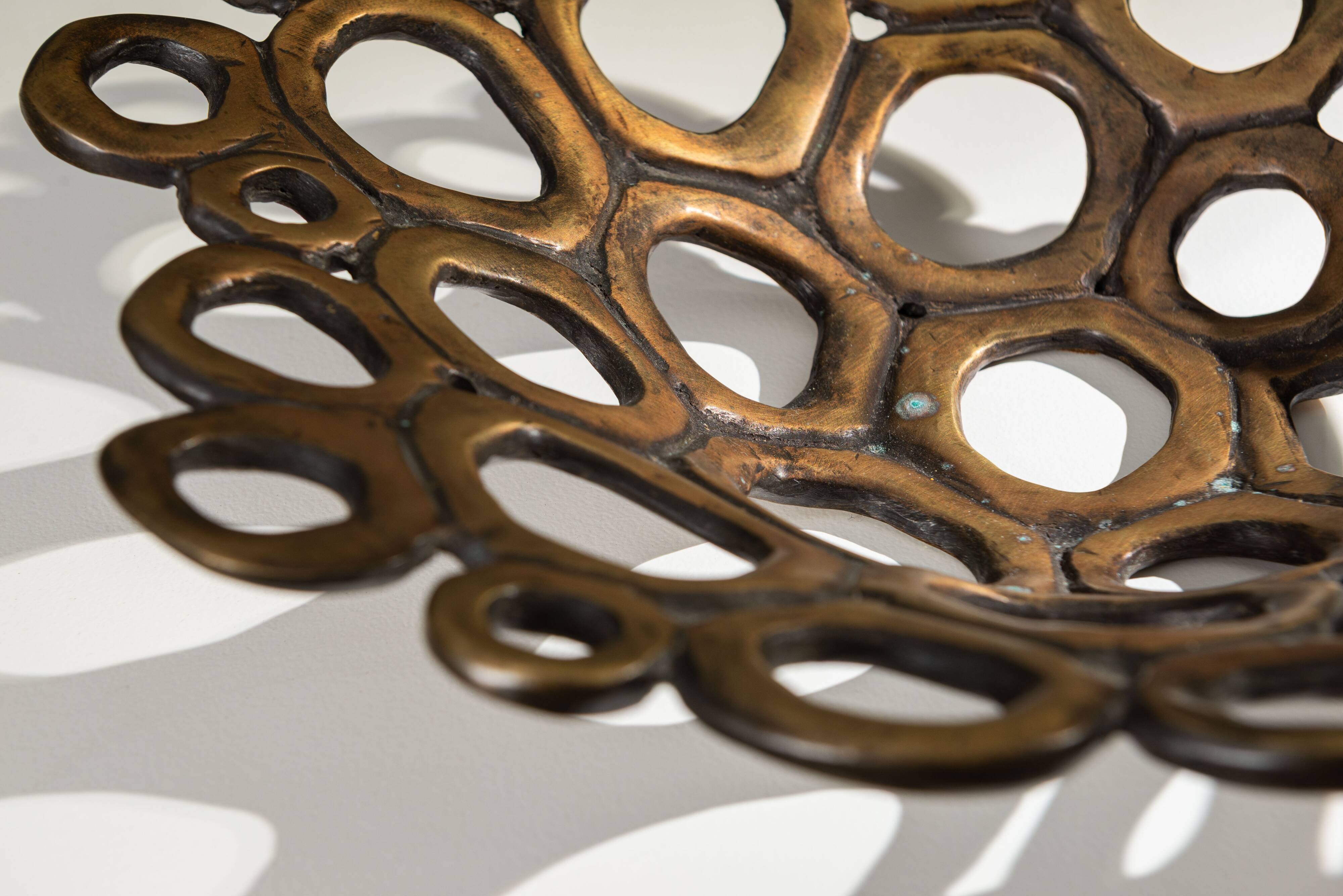 Solid brass fruitbowl