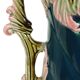 Vase Art Nouveau bleu antique style rococo 38 cm