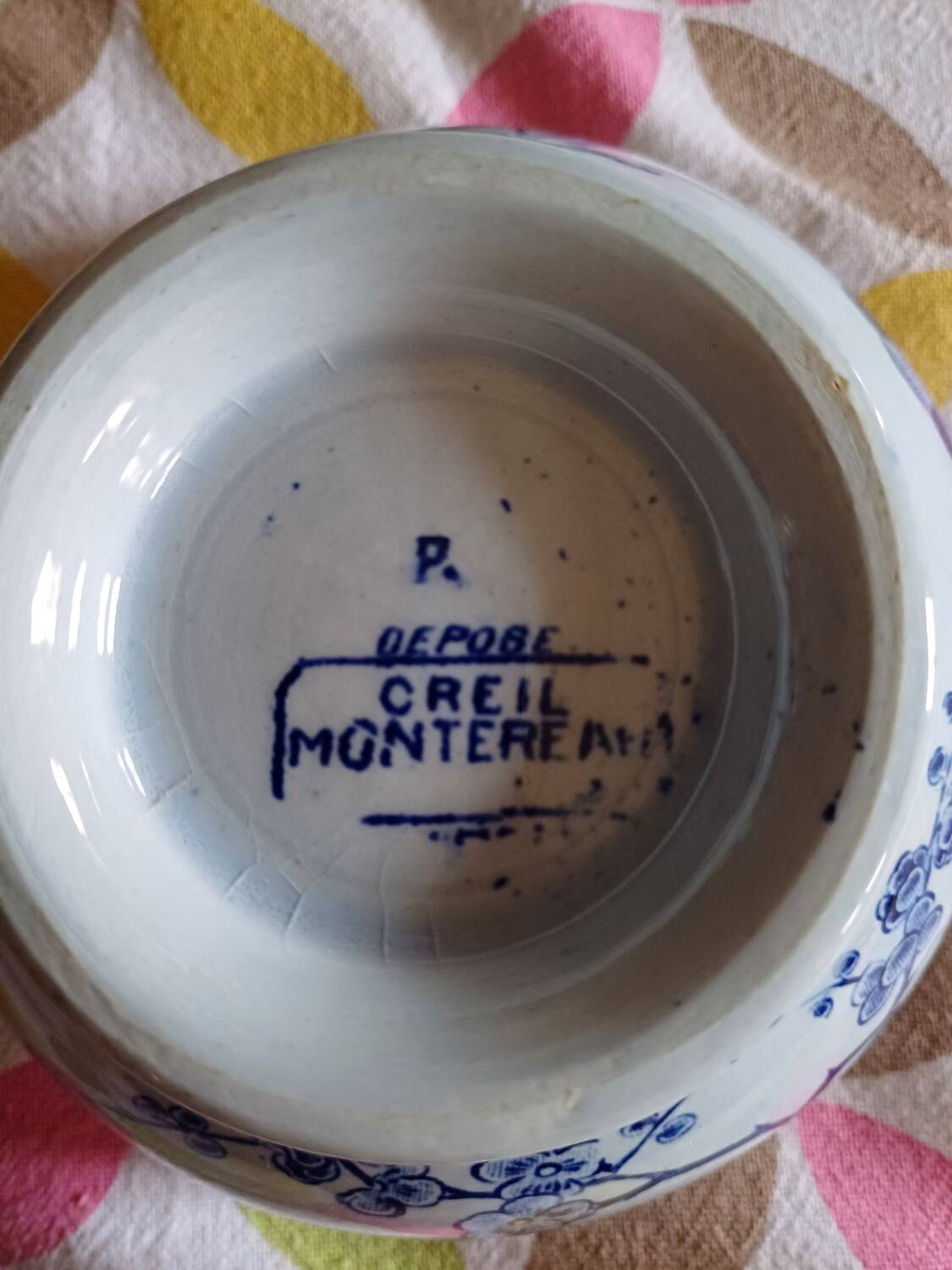 Bol en faïence creil montereau