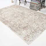 5x9 Rug For Bedroom Brown & Beige Pastel Persian Rug, 170x274Cm SK 5461