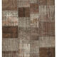 Handwoven Turkish Contemporary 170 cm x 243 cm Brown Patchwork Carpet