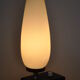Opaline brass metal lamp 50s