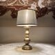 Metal lamp, 2m fabric cable, silver lampshade