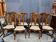 Set of two armchairs and six 18th century chairs.