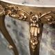 Louis XV style console in carved wood with marble top