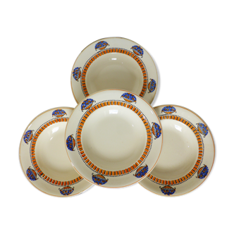 4 soup plates from Longwy