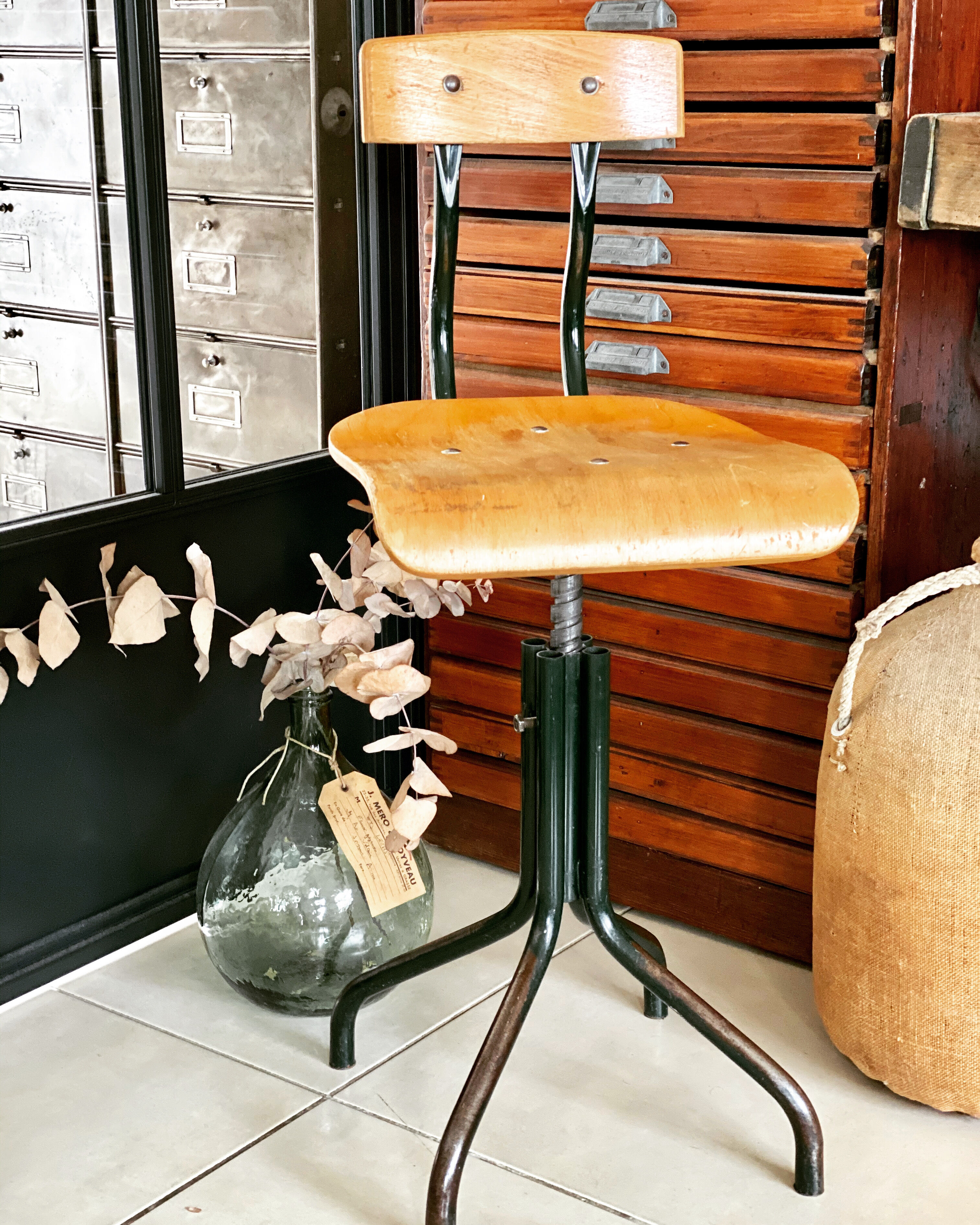 Former industrial workshop chair