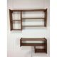 Suite of asymmetrical Scandinavian wall shelves 60s