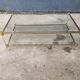 Table basse double plateau verre vintage