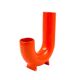 Vase en céramique orange de l'ère spatiale, Italie vers 1960