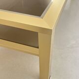 Large coffee table in gilded metal, France, 1970s