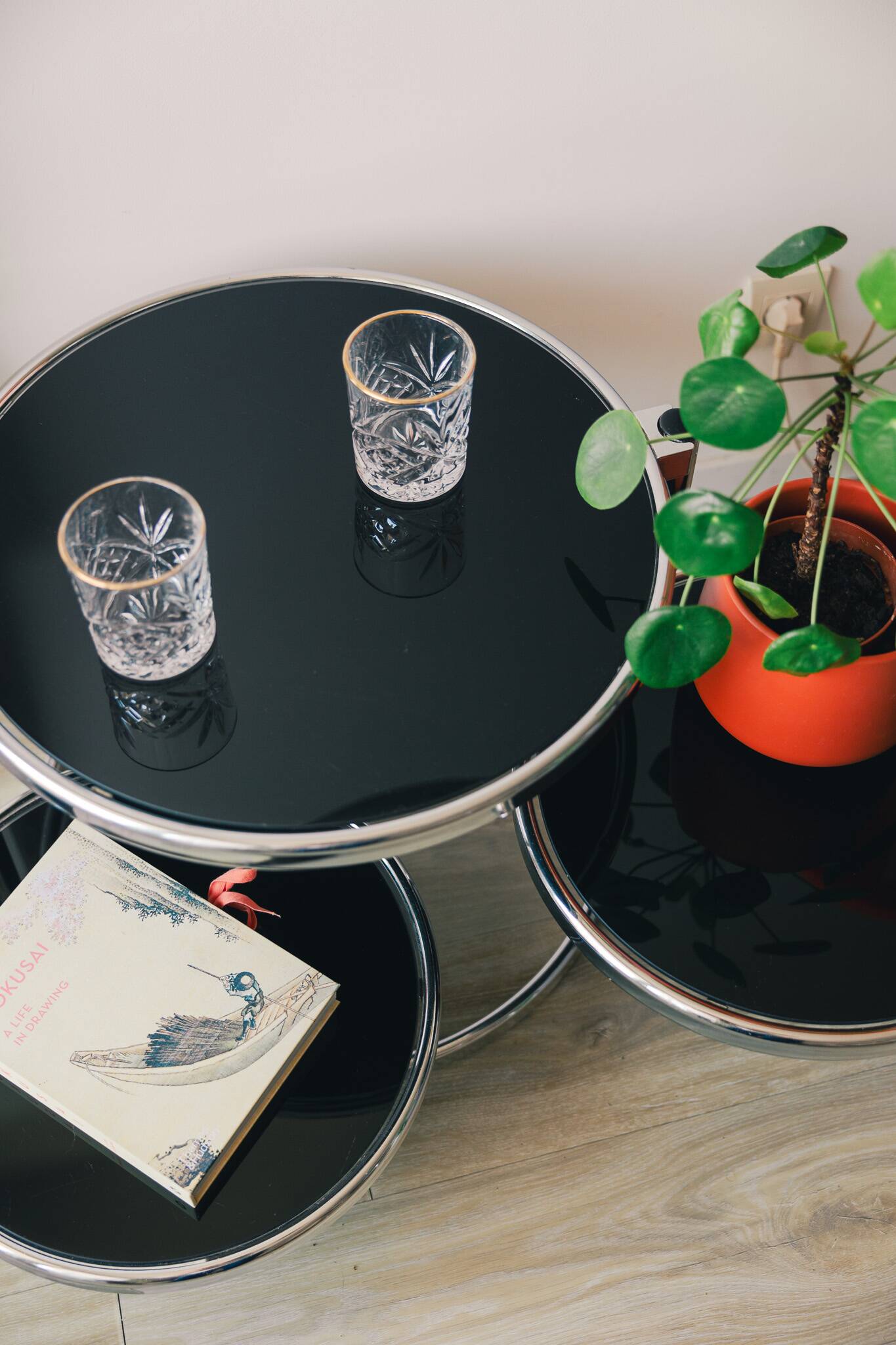 1970s three-tier coffee table