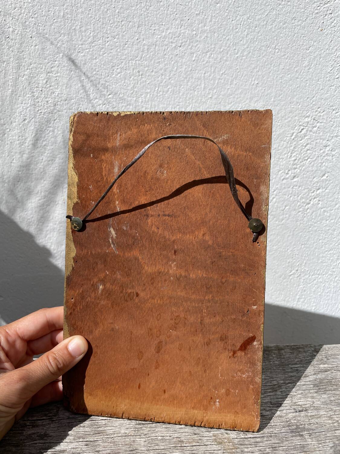 Small landscape painting with golden frame