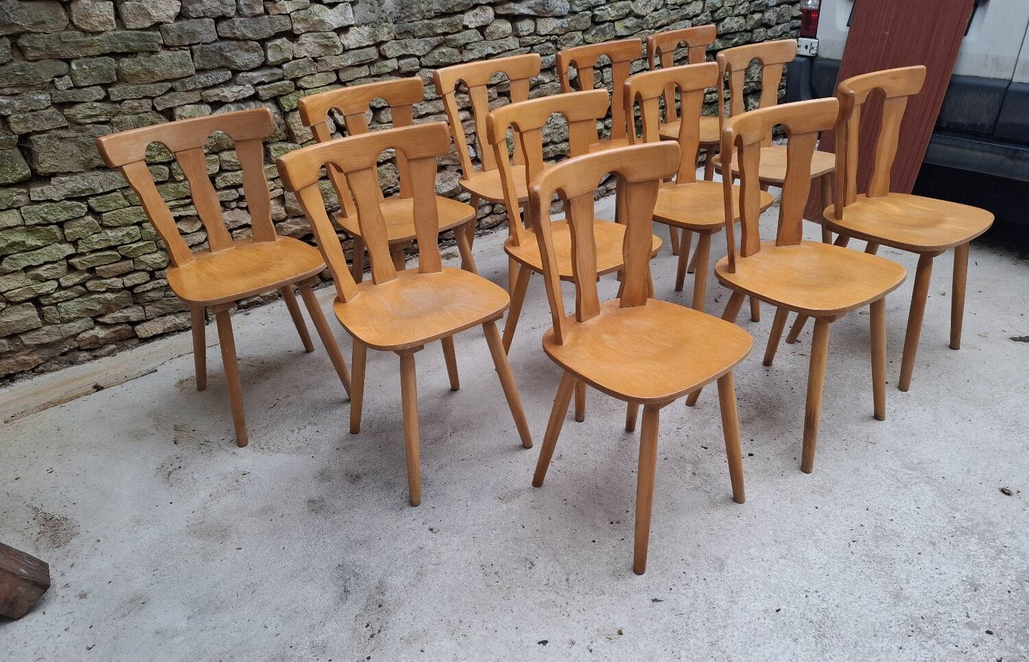 Set of 12 bistro chairs