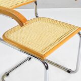 Set of Two Mid-Century Modern Marcel Breuer B64 Blonde Cesca Chairs, Italy, 70s