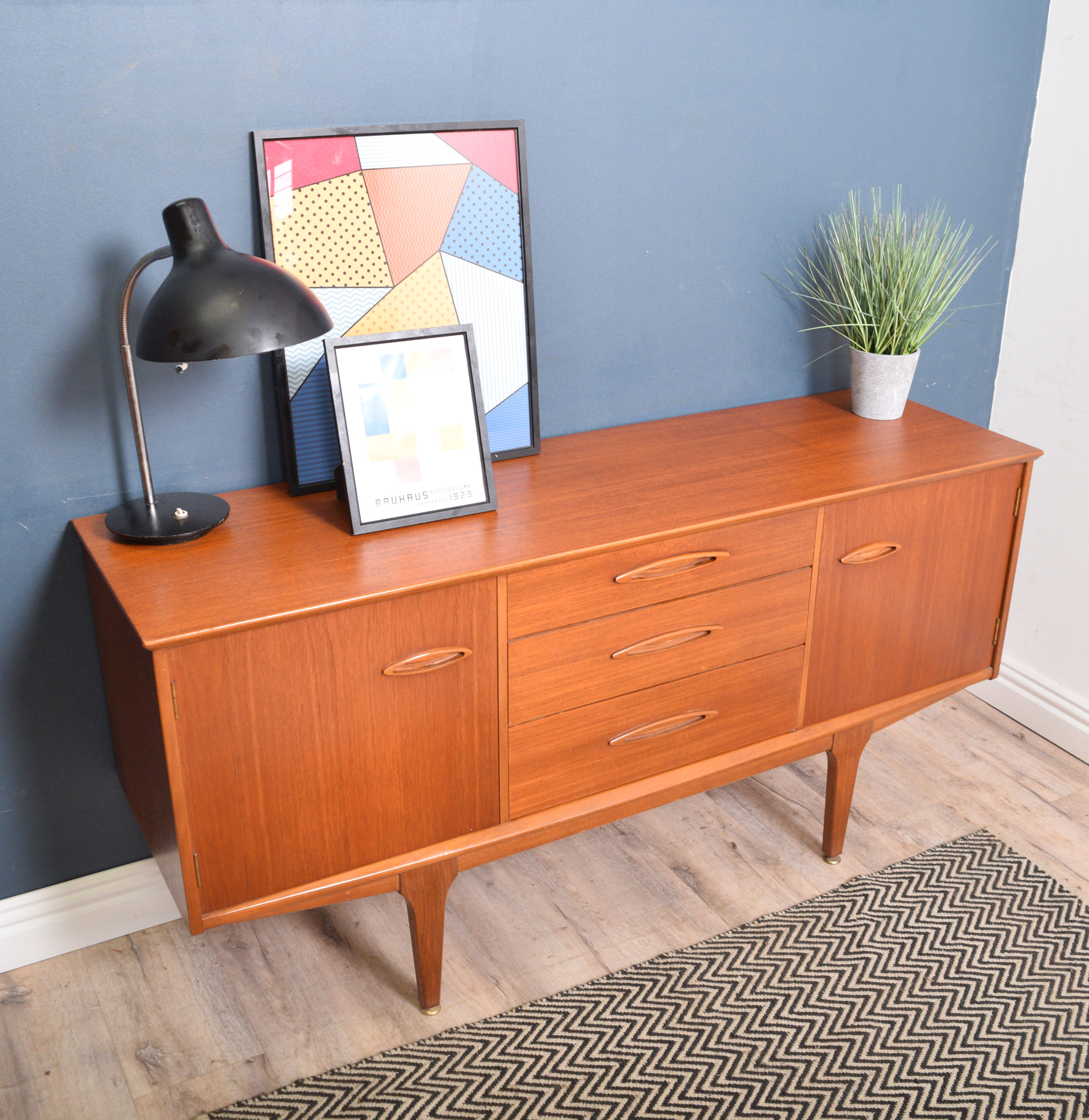 Restored Retro Teak 1960s Jentique Sideboard Cabinet
