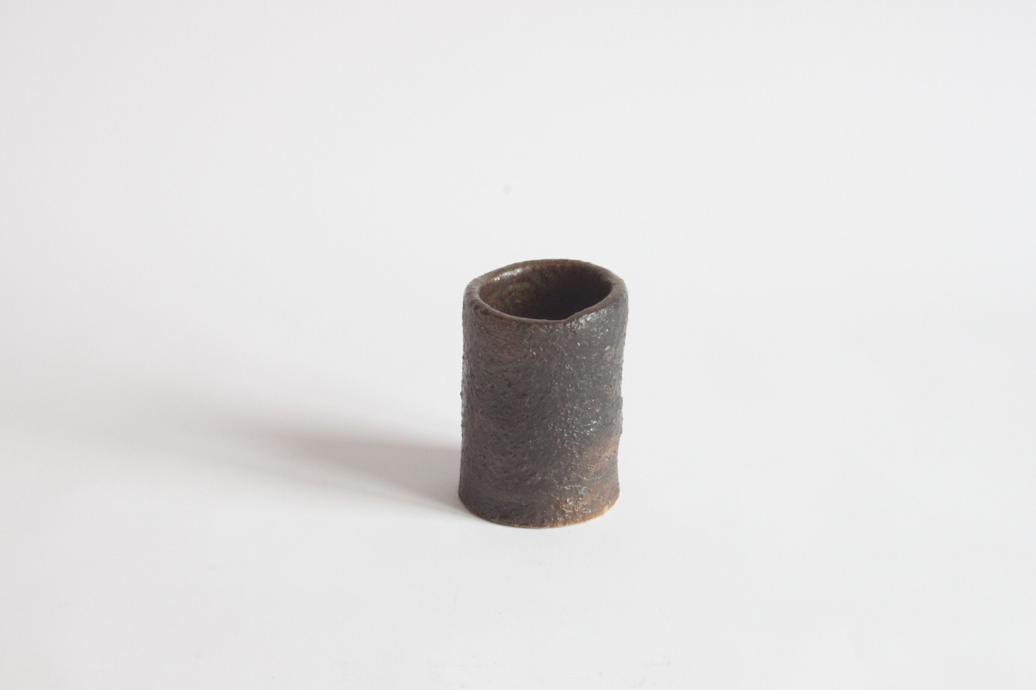 Brown ceramic vase by Paul Envalds for Arabia Finland 1960/1970