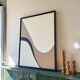 Tableau relief beige taupe et noir