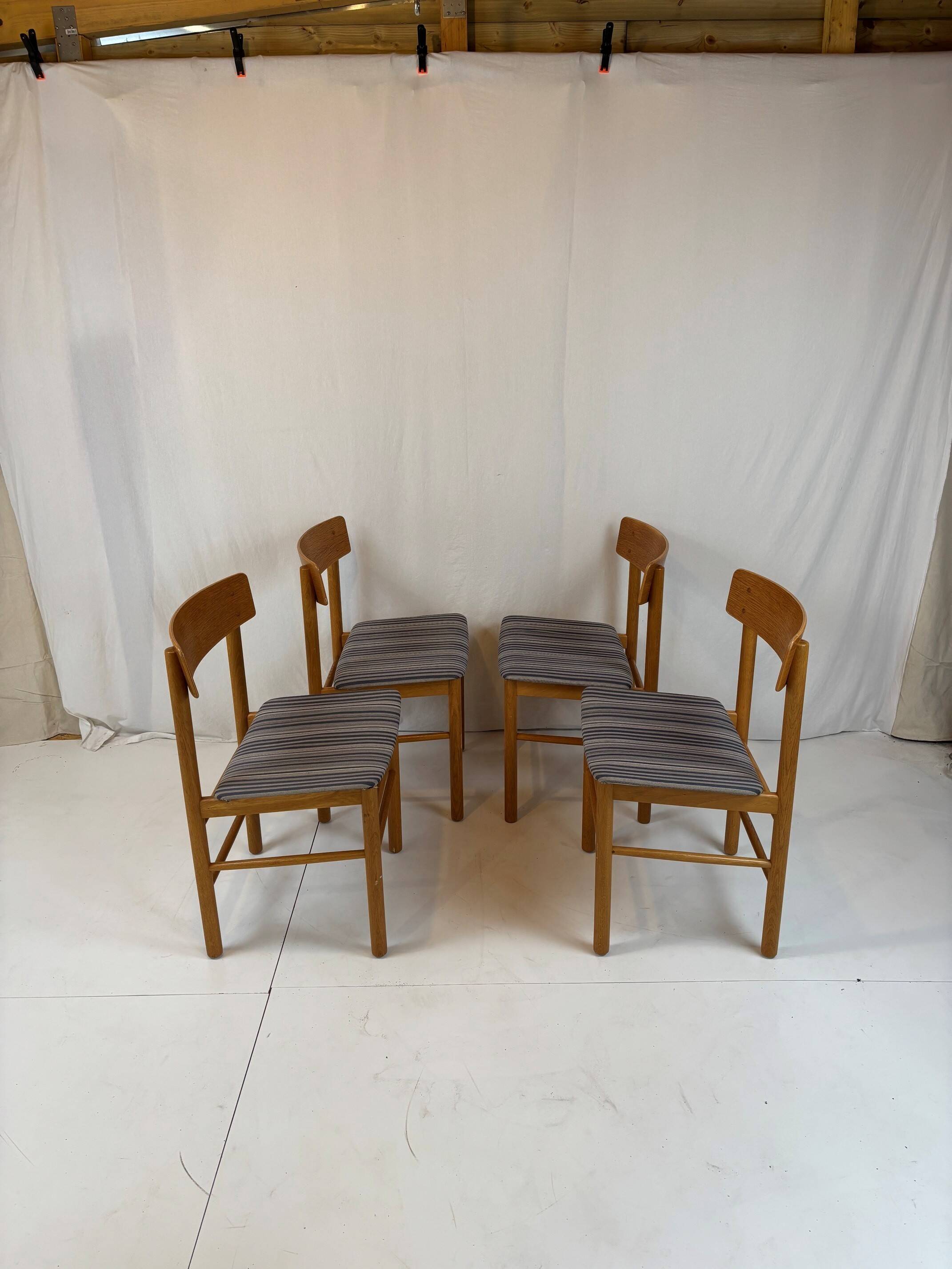 4 beech chairs - Denmark 1950s