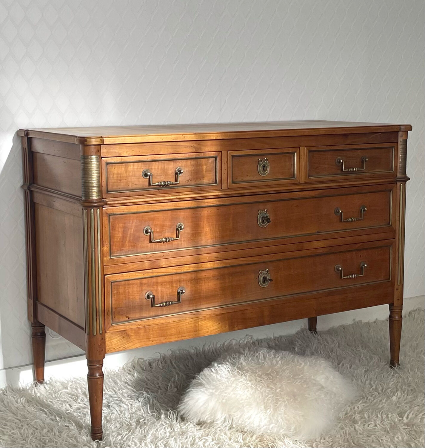 Commode bois et laiton