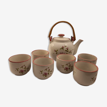 Théière coréen vintage avec 6 tasses