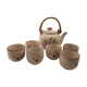 Théière coréen vintage avec 6 tasses