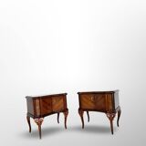 Tables de chevet italiennes du milieu du 20ème siècle.