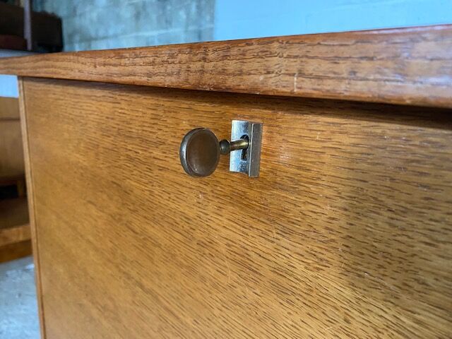Scandinavian office secretary in vintage teak 50s