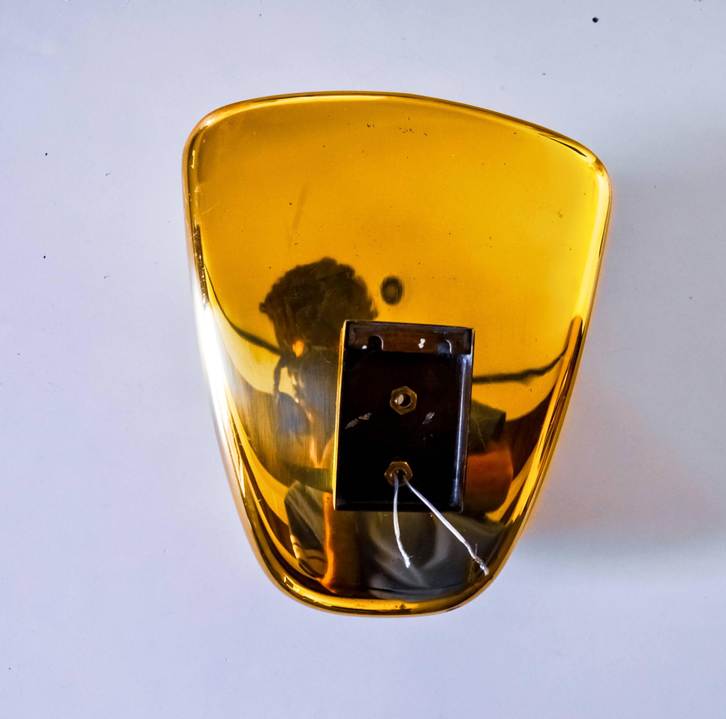 Regency brass wall light, Italy, 1970