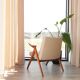 Vintage Lounge Chair Beige Wool Upholstery