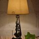 Art deco lamp, wrought iron foot