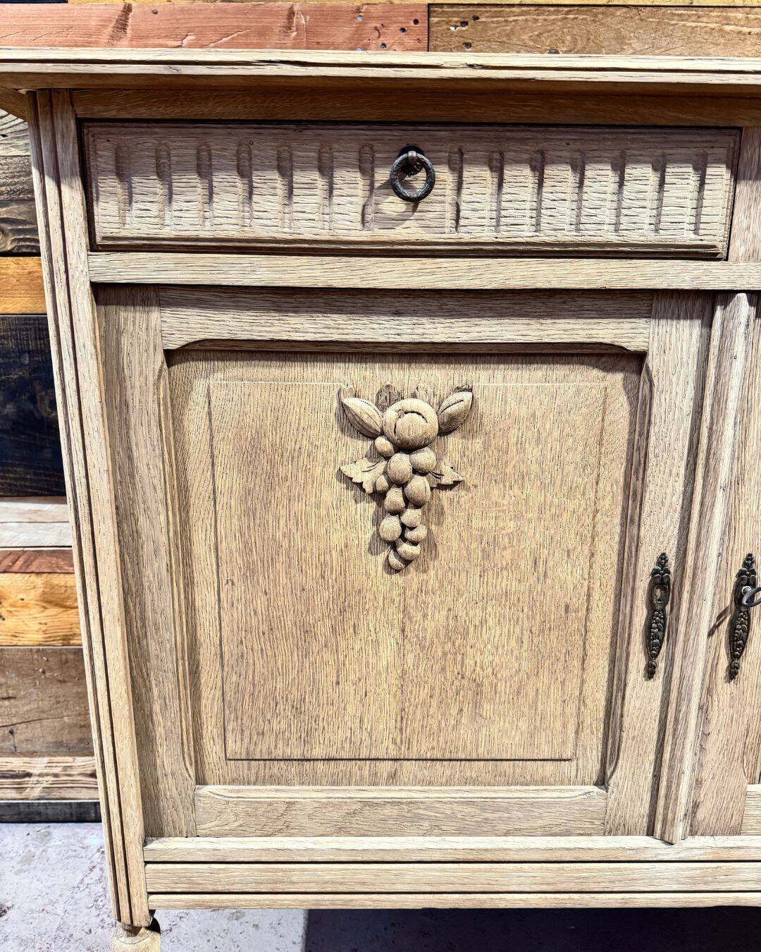 Antique sandblasted sideboard