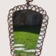 Miroir en rotin vintage