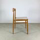 Danish midcentury dining chairs in oak, 1960s
