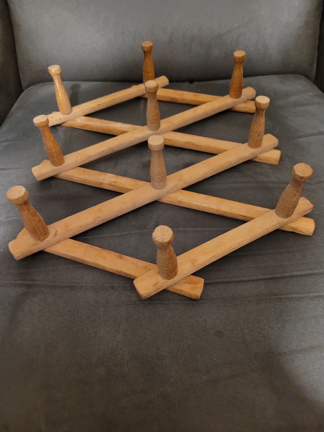 Vintage accordion coat rack