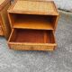 Pair of vintage maugrion rattan nightstands with drawers