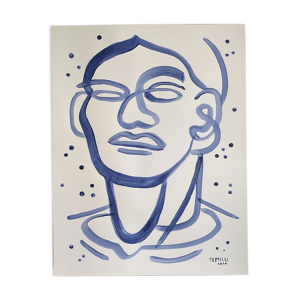 Portrait bleu