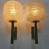 Pair of Rare Midcentury Wall Lamps Doria Leuchten, Germany, 1970s