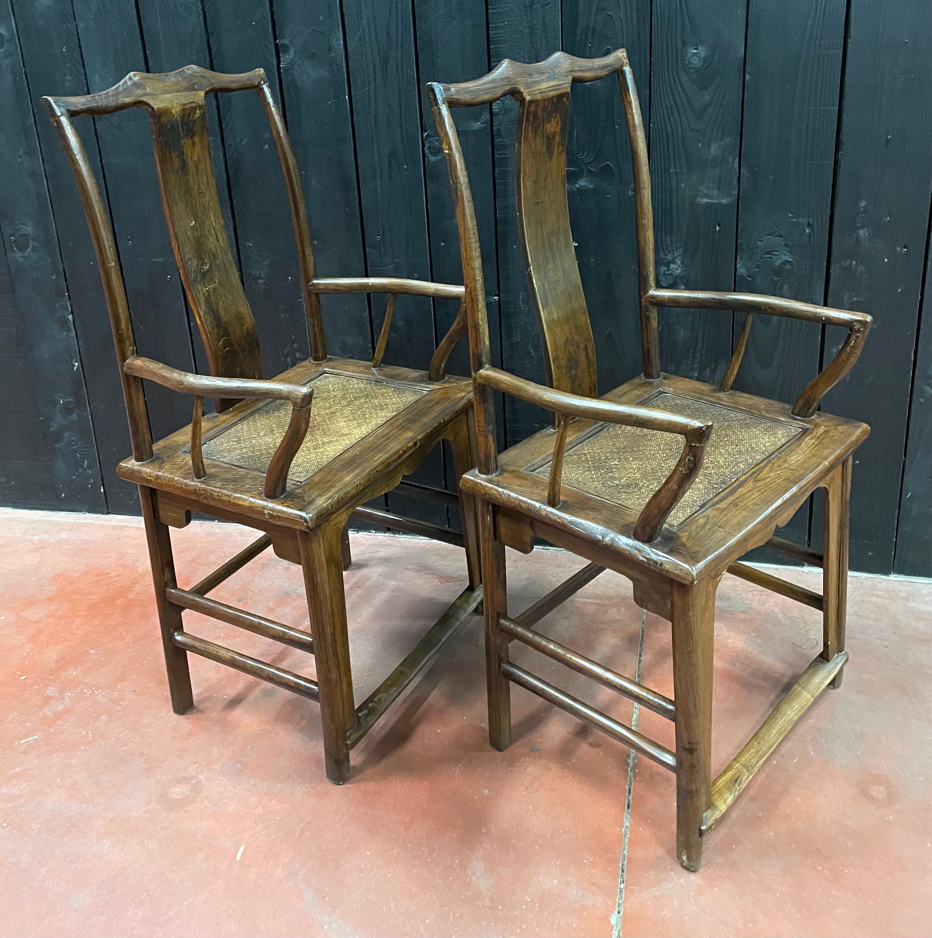 Pair of 19th century dignitary armchairs