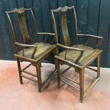 Pair of 19th century dignitary armchairs