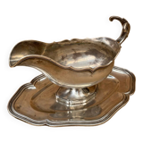 Ancien saucière en métal argenté ustensile cuisine vintage