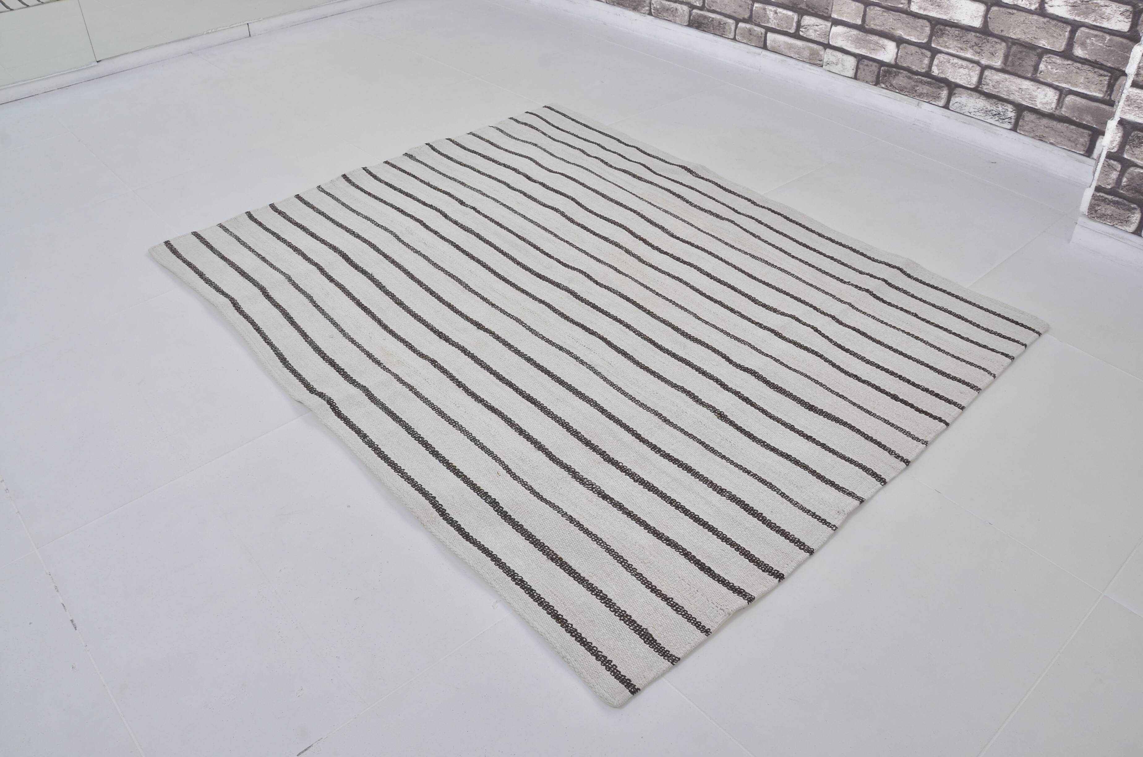 Vintage Anatolian Stripe Hemp Kilim sku 3779